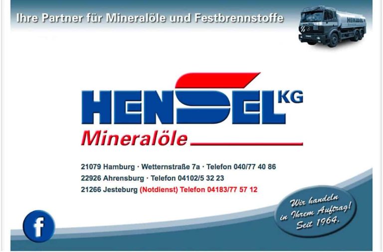 Hensel KG Mineralöle Anzeige