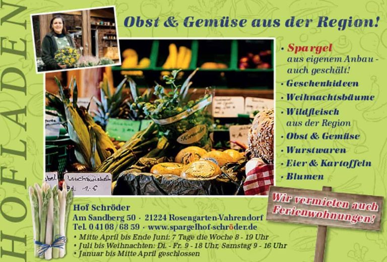 Spargelhof Schröder Anzeige