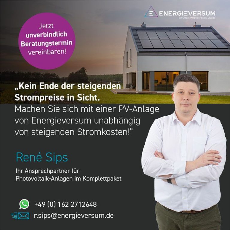 René Sips Beratungsangebot PV-Anlagen Anzeige