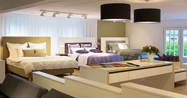 Verkaufsräume mit Boxspringbetten