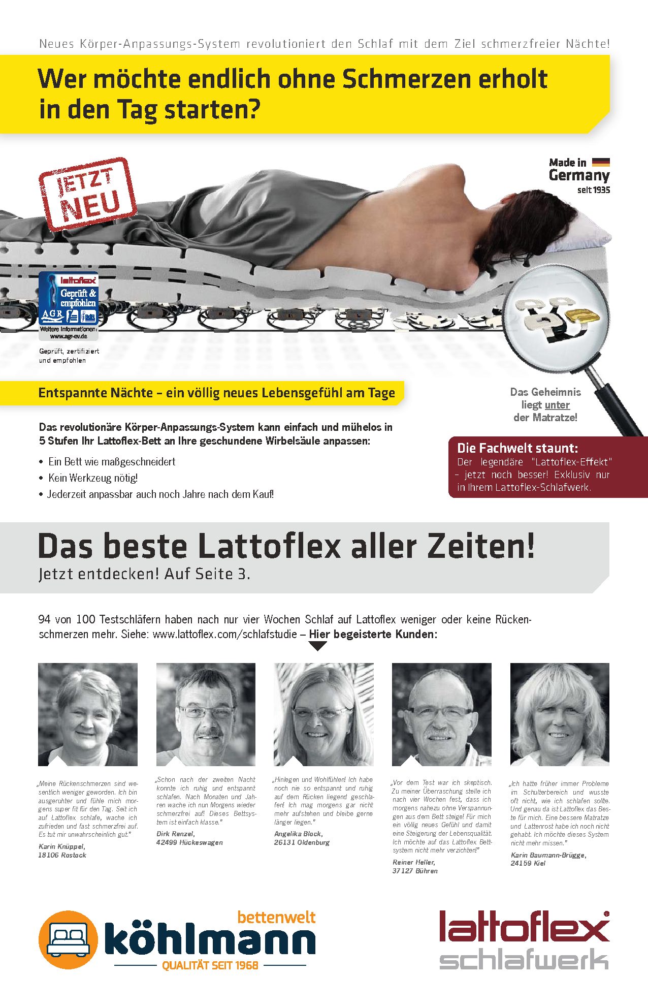 Lattoflex Tiefschlafaktion Frühjahr 2023
